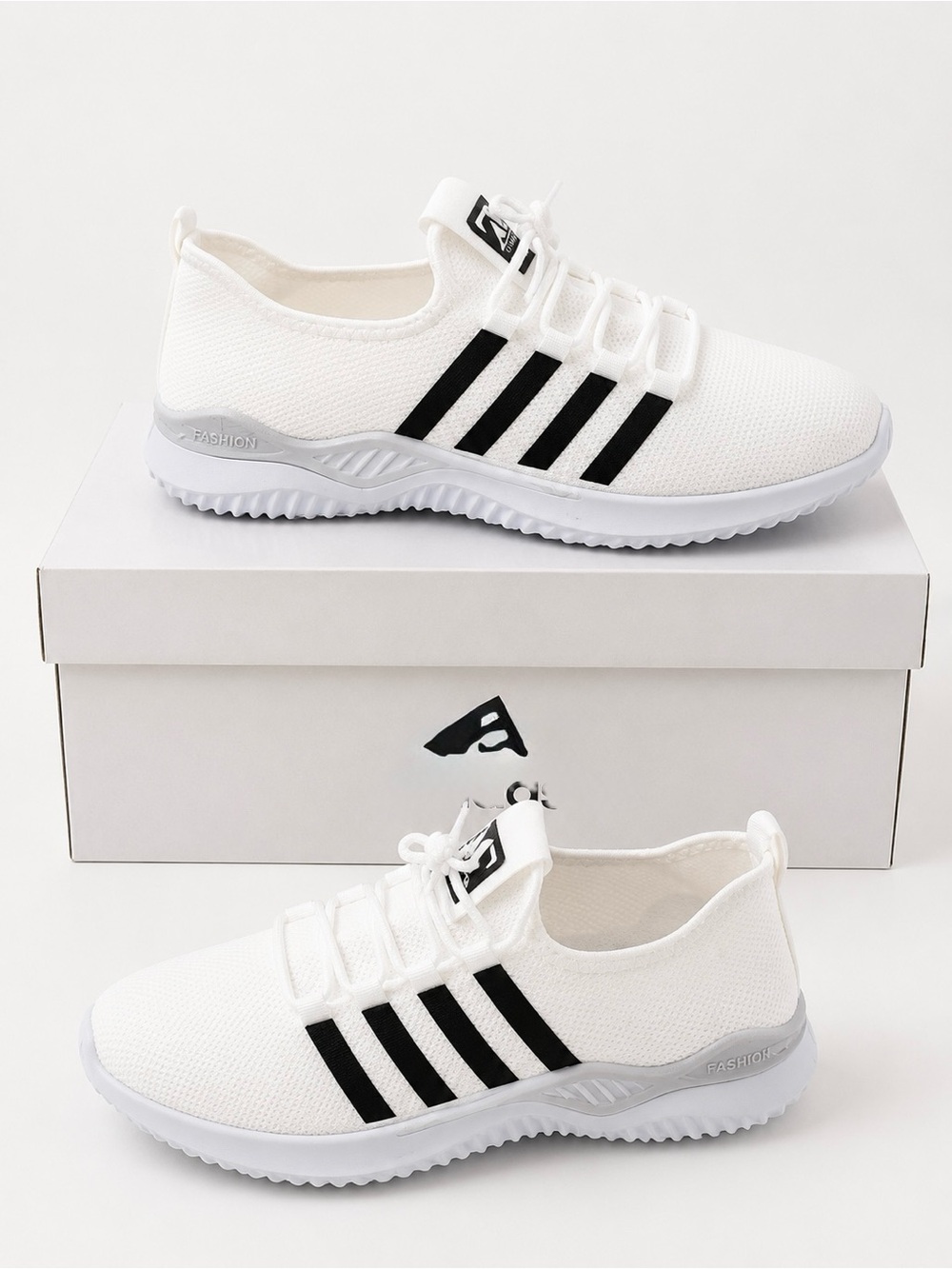 Amazon White and Black Men's Sneakers